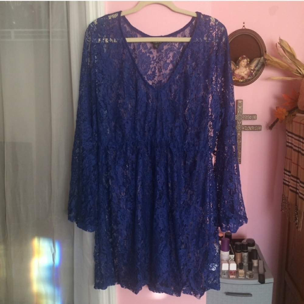 Torrid Royal Blue Lace Coverup